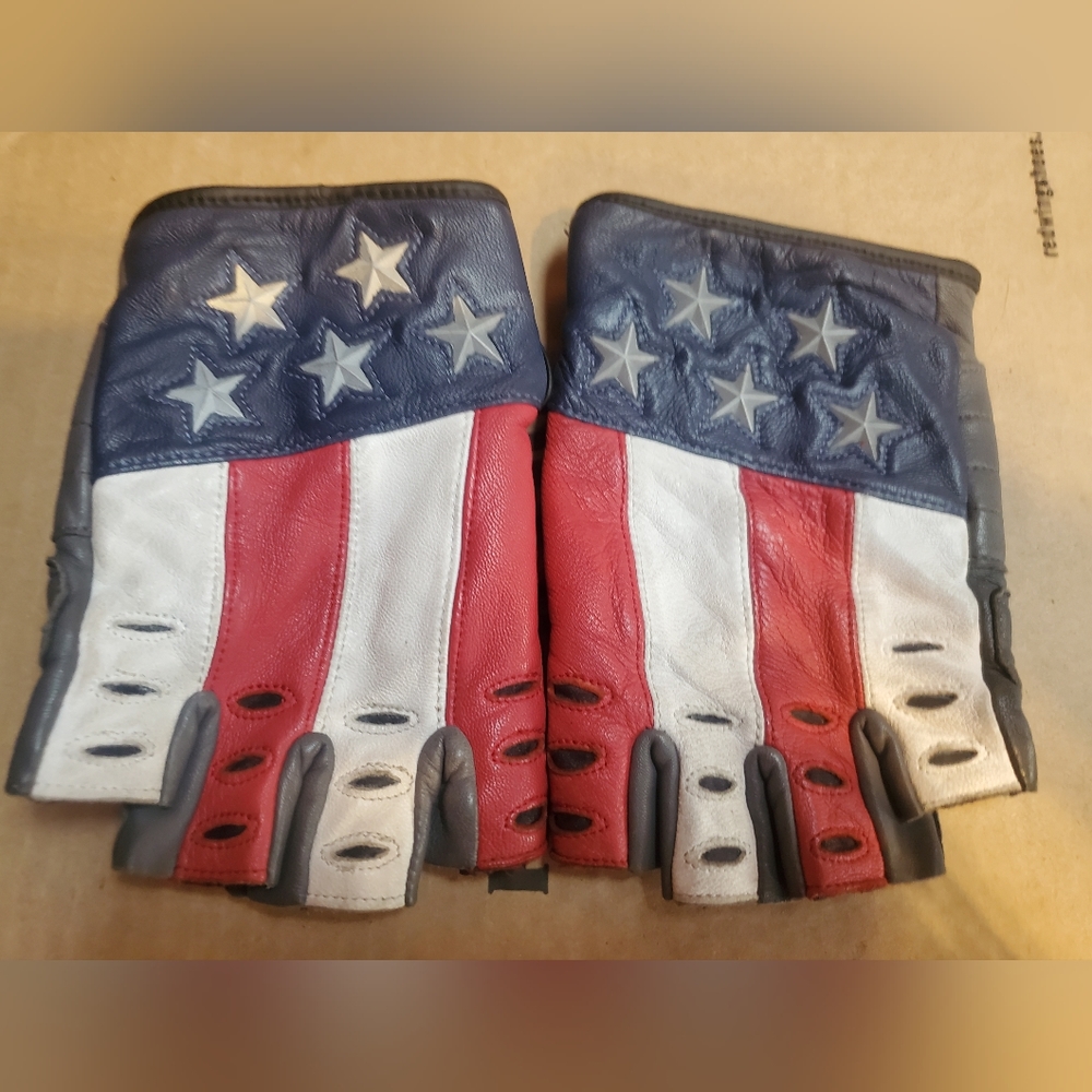 Patriotic Harley Davidson Riding gloves